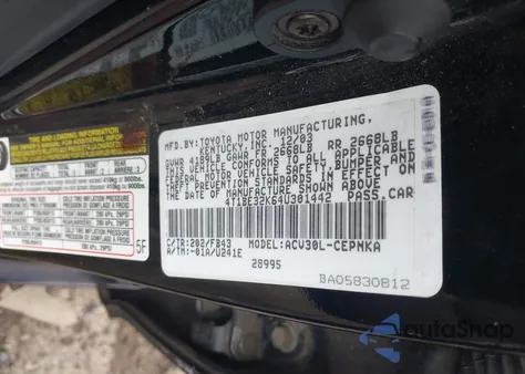 2004 Toyota Camry Le from USA, damaged, VIN 4T1BE32K64U301442